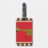Étiquette À Bagage Girafe mignonne d'animaux (Dos Vertical)