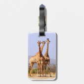 Étiquette À Bagage Girafes 2 Options (Dos Vertical)