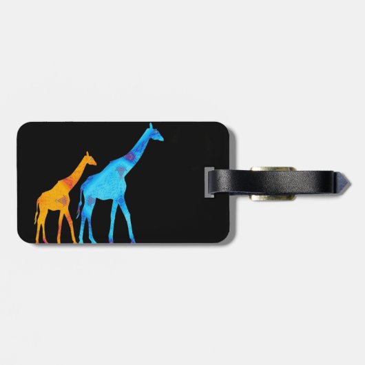 Étiquette À Bagage Giraffe (Dos horizontal)