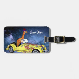 Étiquette À Bagage Giraffe dans l'espace Amusant Art Custom Luggage T