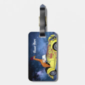 Étiquette À Bagage Giraffe dans l'espace Amusant Art Custom Luggage T (Dos Vertical)