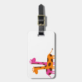 Étiquette À Bagage Giraffe de dessin (Devant Vertical)