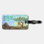 Étiquette À Bagage Giraffe de la Parade Animale (Dos horizontal)