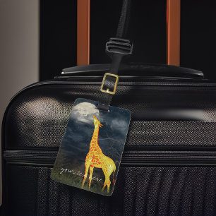 Étiquette À Bagage Giraffe et lune Bagage personnalisée Balise bracel