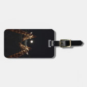 Étiquette À Bagage Giraffe Love In the Moonlight (Devant horizontal)