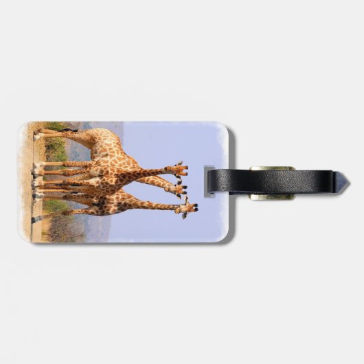 Étiquette À Bagage Giraffes 2 options (Dos horizontal)