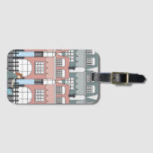 Étiquette À Bagage Girl équitation Vélo Past Amsterdam Tall Maisons A (Devant Horizontal)