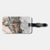 Étiquette À Bagage Girl with Opera house à Sydney. (Dos horizontal)