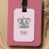 Étiquette À Bagage Girls Cute Elephant Kids