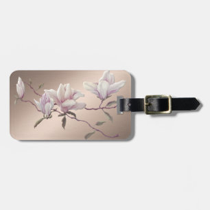 Étiquette À Bagage Girly Moderne Chic Magnolia