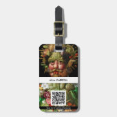 Étiquette À Bagage Giuseppe Arcimboldo - Vertumnus - QR Code (Devant Vertical)