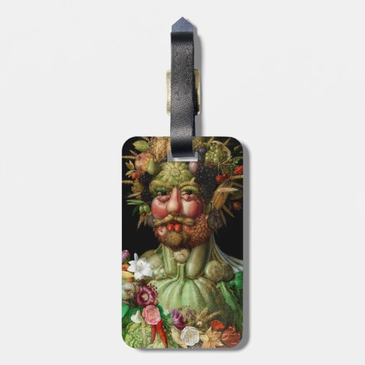 Étiquette À Bagage Giuseppe Arcimboldo - Vertumnus - QR Code (Dos Vertical)