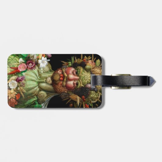 Étiquette À Bagage Giuseppe Arcimboldo - Vertumnus - QR Code (Dos horizontal)