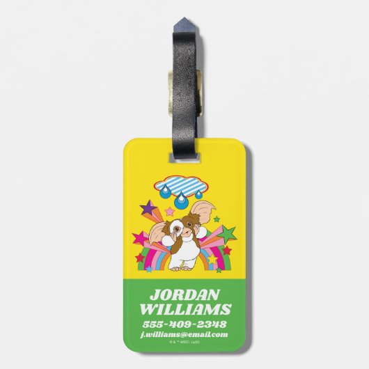 Étiquette À Bagage Gizmo | Dreaming of Raindrops (Dos Vertical)