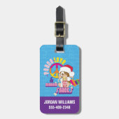 Étiquette À Bagage Gizmo | Peace Love & Midnight Snacks (Devant Vertical)