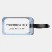 Étiquette À Bagage Glace bleue (Dos horizontal)