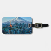 Étiquette À Bagage Glace et neige | Mt. Fuji et Tokyo Skyline (Devant horizontal)