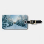 Étiquette À Bagage Glace et neige | Route d'hiver gelée Russie, Sibér (Devant horizontal)