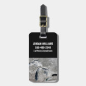 Étiquette À Bagage Glace Sur Les Grands Lacs, États-Unis. (Devant Vertical)