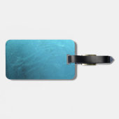 Étiquette À Bagage Glaces Water Ice Blue Frost Chic Winter métallc (Dos horizontal)