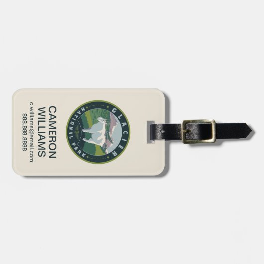 Étiquette À Bagage Glacier National Park (Devant horizontal)