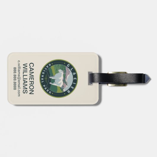 Étiquette À Bagage Glacier National Park (Dos horizontal)