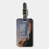 Étiquette À Bagage Glacier NP Sunrise Personnalisé M. et Mme Custom (Devant Vertical)