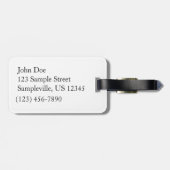 Étiquette À Bagage Gladiolas rouge et blanc Botanique d'été (Dos horizontal)