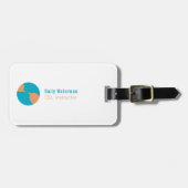 Étiquette À Bagage Global Communications Icon (Devant horizontal)