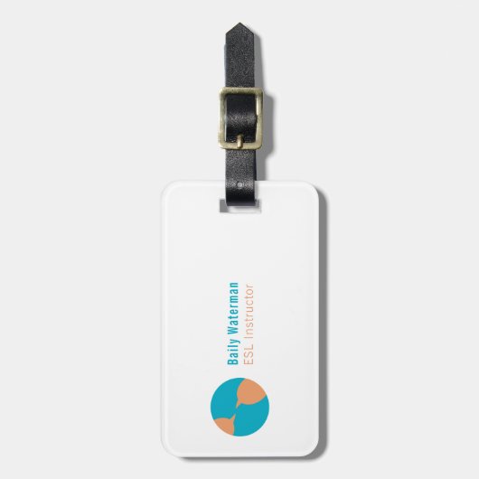 Étiquette À Bagage Global Communications Icon (Devant Vertical)