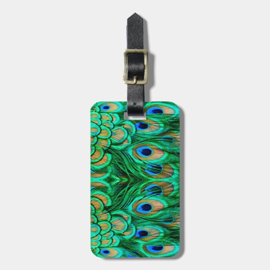 Étiquette À Bagage Glorious Peacock (Devant Vertical)