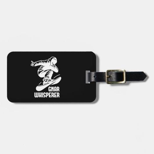 Étiquette À Bagage Gnar Whisperer Snowboard (Devant horizontal)