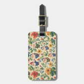 Étiquette À Bagage Gnome a flower motif design (Devant Vertical)