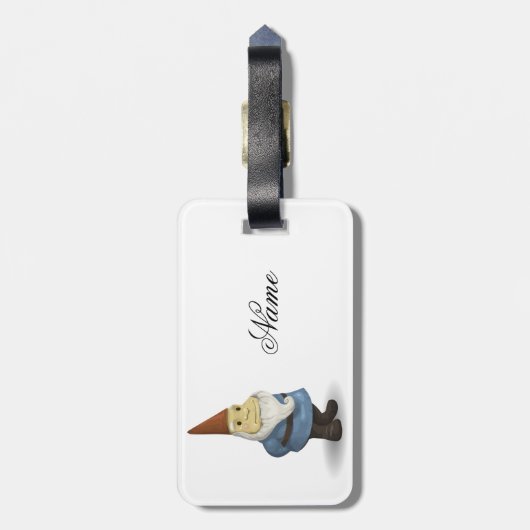 Étiquette À Bagage Gnome des Fêtes d'hiver Thunder_Cove (Dos Vertical)