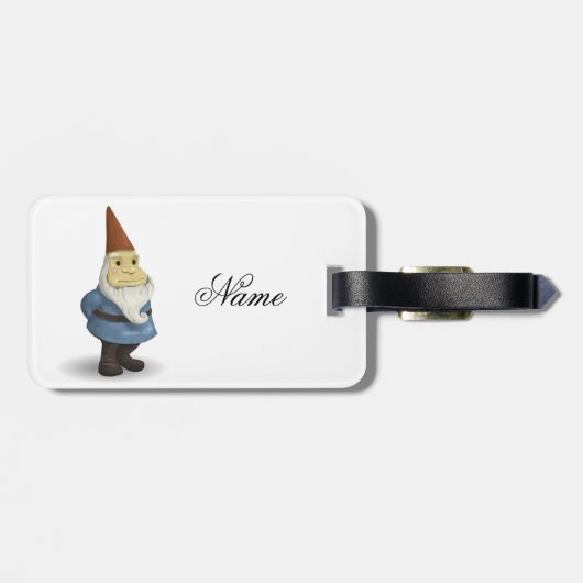 Étiquette À Bagage Gnome des Fêtes d'hiver Thunder_Cove (Dos horizontal)