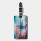 Étiquette À Bagage GNOMON ET DAME DU Parchemin DU LAC (Devant Vertical)