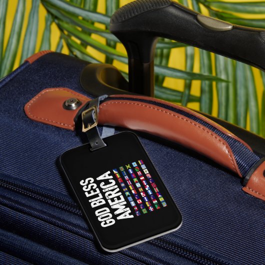 Étiquette À Bagage God Bless America All Countries Latino Pride I (Insitu Rectoal 1)