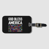 Étiquette À Bagage God Bless America All Countries Latino Pride I (Devant Horizontal)