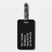 Étiquette À Bagage Gold Fleur de Lis audacieux (Dos Vertical)