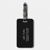 Étiquette À Bagage Gold Globe World Map Nom d'adresse Elegant (Dos Vertical)