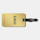 Étiquette À Bagage Gold Gradient Votre Entreprise Logo Entreprise Per (Dos horizontal)