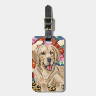 Étiquette À Bagage Golden Boy Retriever