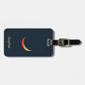 Étiquette À Bagage Golden Crescent Moon (Devant horizontal)