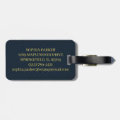 Étiquette À Bagage Golden Crescent Moon (Dos horizontal)