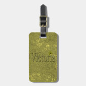 Étiquette À Bagage Golden Flecks Victoria Nom Design, (Devant Vertical)