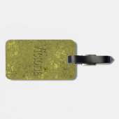 Étiquette À Bagage Golden Flecks Victoria Nom Design, (Dos horizontal)