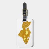 Étiquette À Bagage Golden Guppy Fish Cute Tropical Aquarium Fish (Devant Vertical)