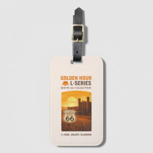 Étiquette À Bagage Golden Hour Route 66 L-Series Joliet Illinois ->