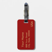 Étiquette À Bagage Golden Ram Année Astrologie chinoise Zodiac Bagage (Dos Vertical)