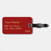 Étiquette À Bagage Golden Ram Année Astrologie chinoise Zodiac Bagage (Dos horizontal)